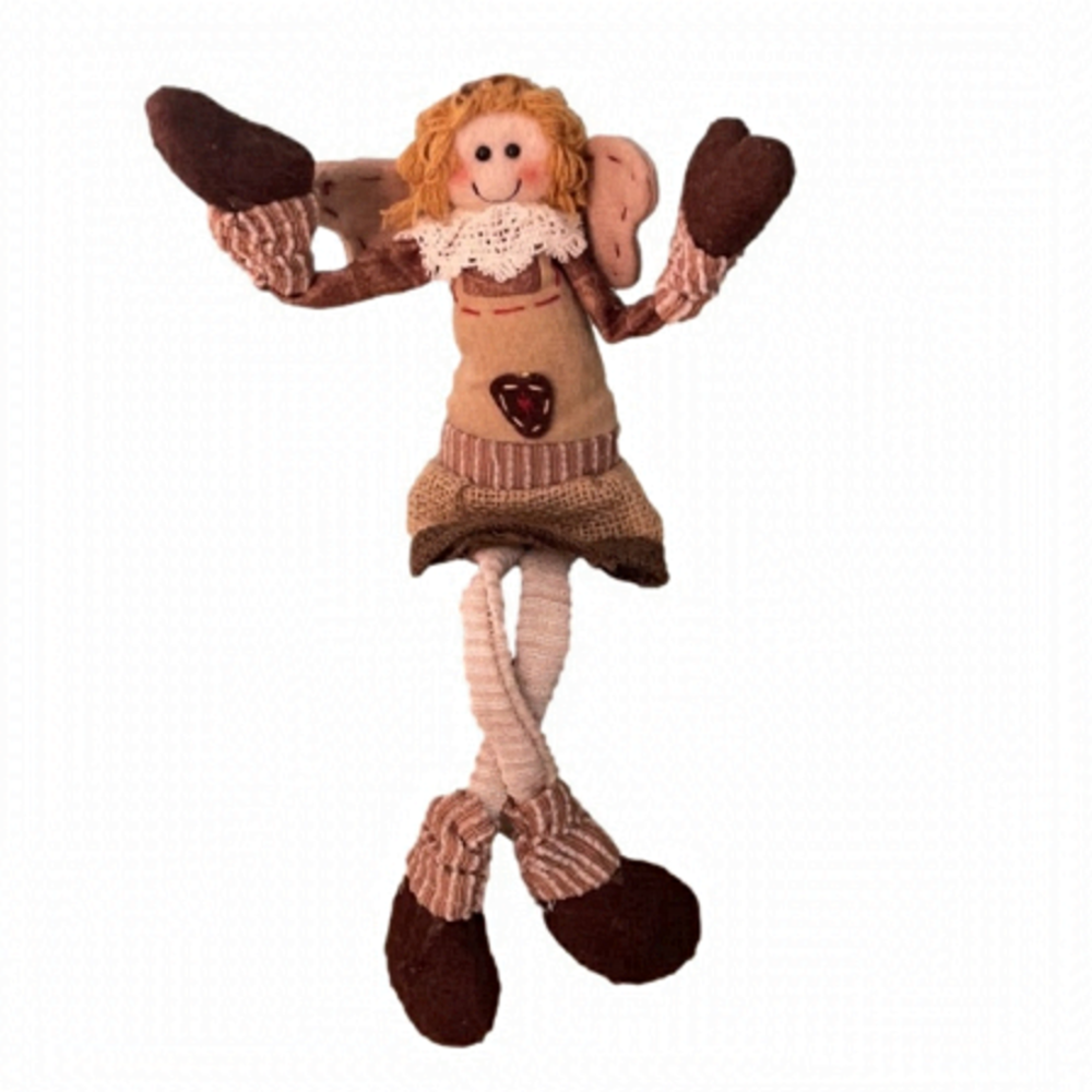 Vintage Folk Art Shelf Sitter Angel Christmas Decor